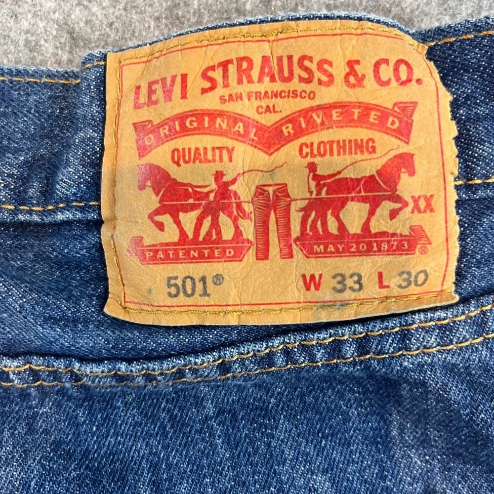 Levi's Mens 501 Original Straight Blue Jeans Workwear Gorpcore‎ 33x30 Button Fly